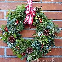 Natural Evergreen Wreath for Christmas