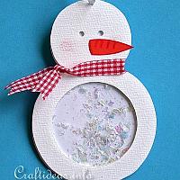 Paper Snowman Shaker Ornament
