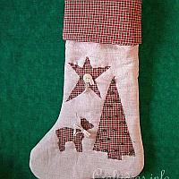 Patchwork and Sewing Craft for Christmas - Country Stocking