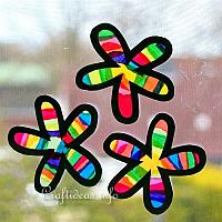 Rainbow Flowers Window Decoration