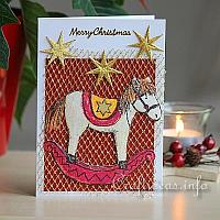 Rocking Horse Greeting Card for the Holidays