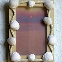 Seashell and Rope Picture Frame