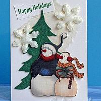 Snowman Couple Greeting Card for the Holidays