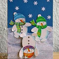 Snowman Trio Card for Winter