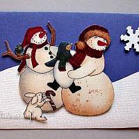 Snowmen and Friends Greeting Card for the Holidays