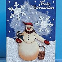 Snowmen and Penguins Greeting Card for the Holidays