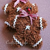 Soft and Fuzzy Gingerbread Man Ornaments
