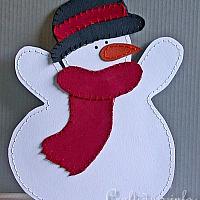 Stitched Paper Snowman
