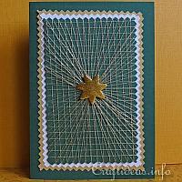 String Art Greeting Card for the Holidays