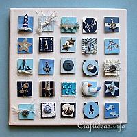 Summer Canvas Picture with Inchies - Maritime Theme