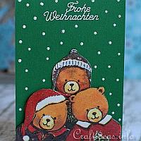 Three Bears Greeting Card for the Holidays