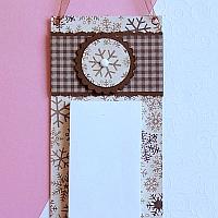 Winter Memo Pad Holder for the Wall