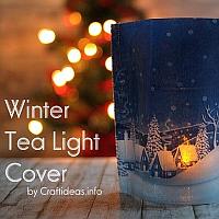 Winter Tea Light Cover