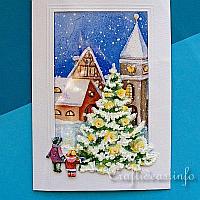 Winter Town Greeting Card for the Holidays