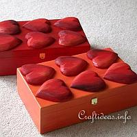 Wooden Boxes with Hearts