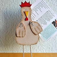 Wooden Chicken Recipe Card Holder for the Kitchen