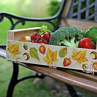 Wooden Fruit Crate - Paper Napkin Applique