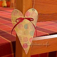 Wooden Heart with Scrapbook Paper