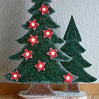 Wooden Lighted Christmas Trees