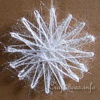 Yarn Snow Crystal Ornament