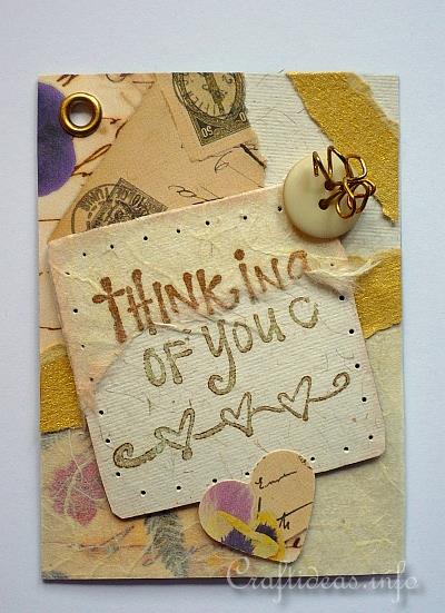 ATC - Artist Trading Cards - Thinking of You ATC