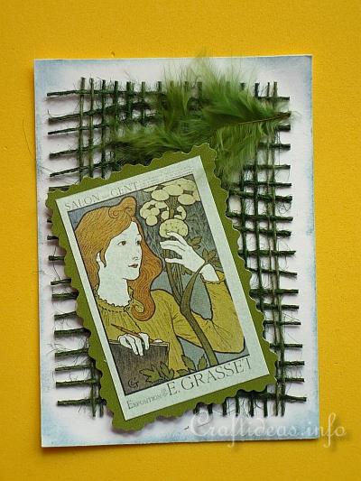 ATC Craft - Vintage Artist Trading Card with Girl 325