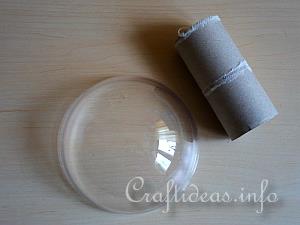 Acrylic Ball and Toilet Paper Roll