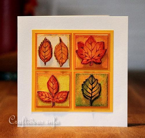 Autumn Leaves Birthday Card 3