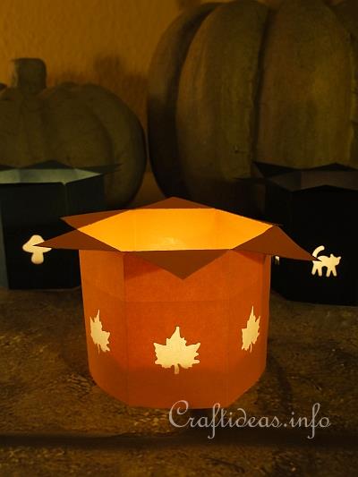 Autumn Paper Tea Light Holders 2