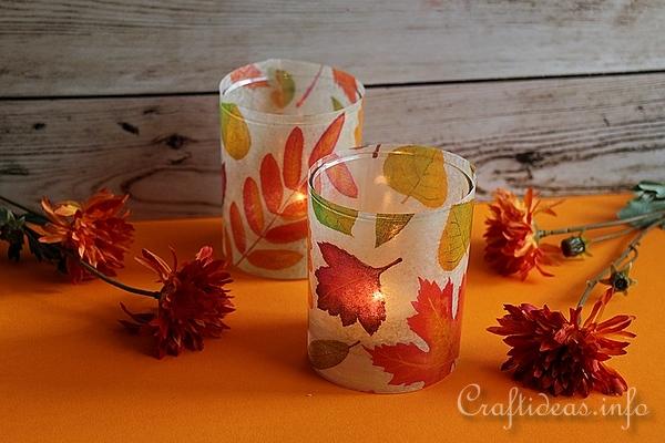 Autumn Tea Light Cover