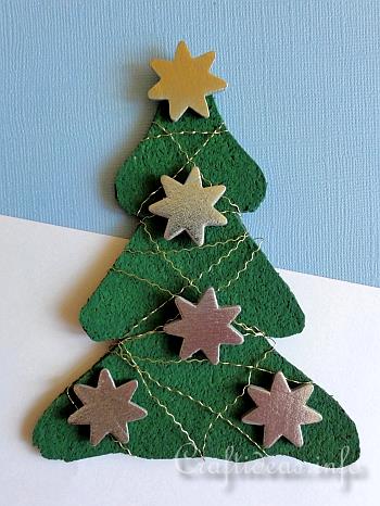 Basic Christmas Craft Ideas - Cork Christmas Tree Ornament 3