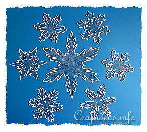 Basic Christmas Craft Ideas - Snowflake Window Clings for Winter