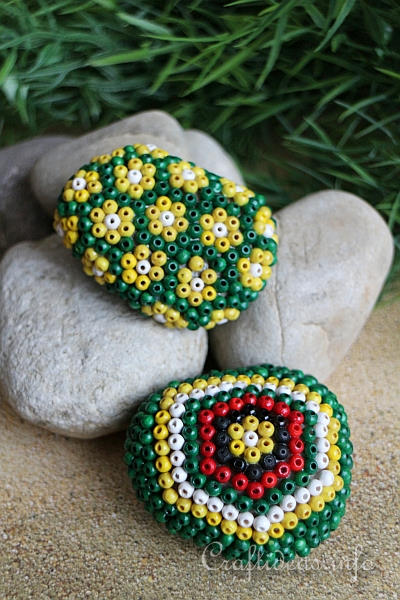 Beaded Stone Paperweights