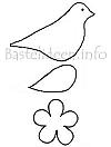 Bird and Flower Craft Pattern