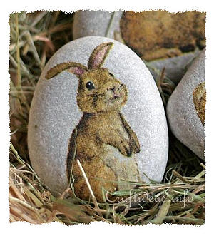 Bunny Stones as Decorations