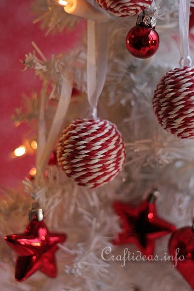 Candy Striped Christmas Ornaments 1