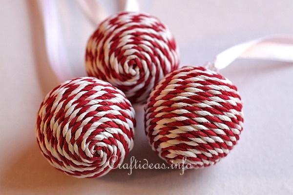 Candy Striped Christmas Ornaments 3
