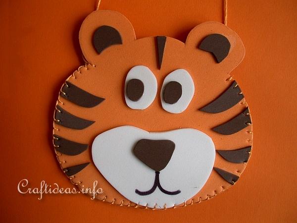Chinese New Year 2010 Craft - Fun Foam Tiger Pouch