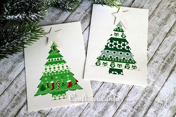 Simple Washi Tape Christmas Trees Garland