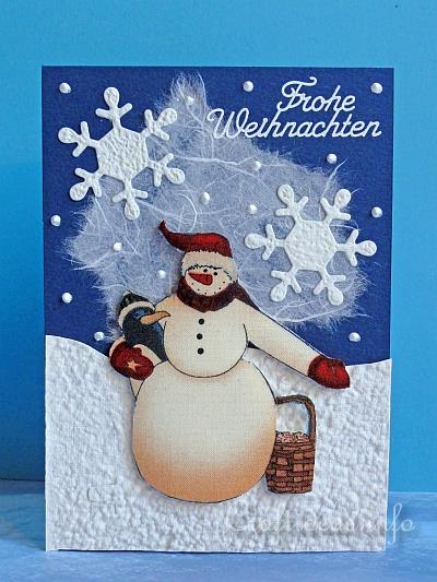 Christmas Card - Snowmen and Penguins Greeting Card for the Holidays