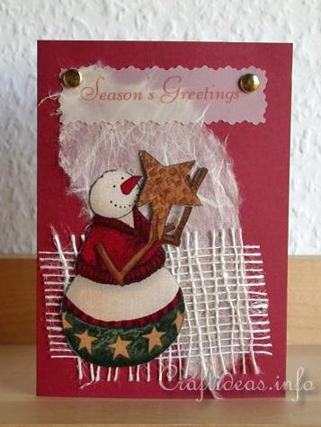Christmas Card - When You Wish Upon a Star Snowman Greeting Card for the Holidays