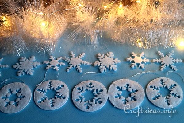 Christmas Craft - Make Up Pads Ornamentss