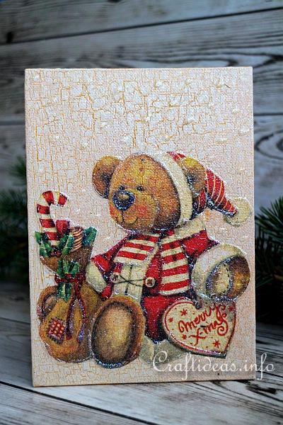 Christmas Craft - Picture with Christmas Bear 1