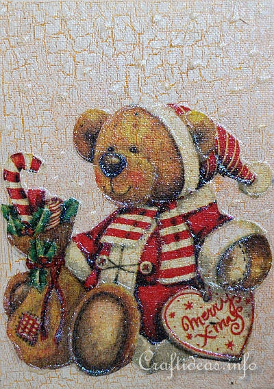 Christmas Craft - Picture with Christmas Bear 2