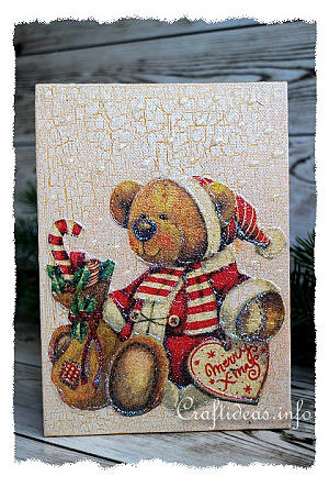 Christmas Craft - Picture with Christmas Bear 