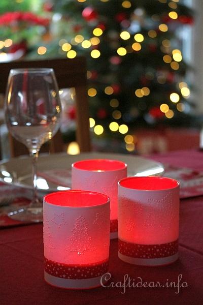 Christmas Craft - Pricked Paper Luminaries