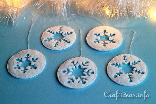 Christmas Craft - Soft Snowflake Ornaments