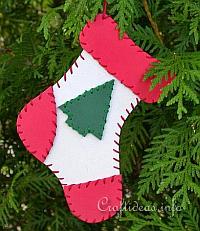 Christmas Craft Idea for Kids - Fun Foam Christmas Stocking Ornament