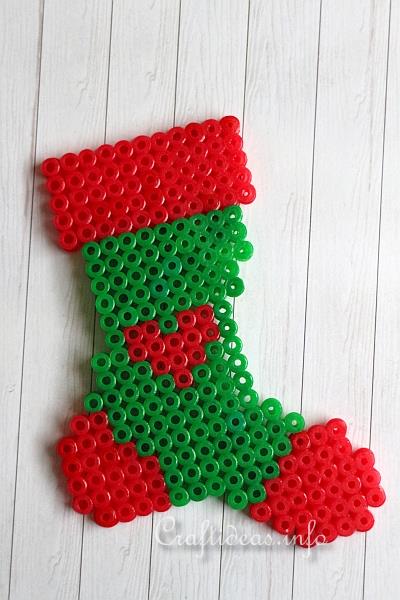 Christmas Craft for Kids - Melting Bead Stocking Ornament 1