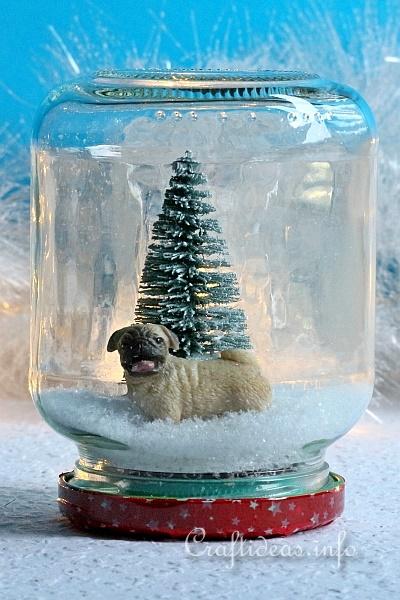 Christmas Gift Idea - Pug Faux Snow Globe